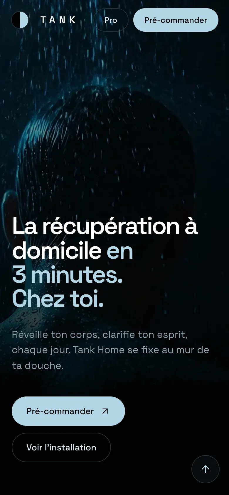 The same home page on a phone.