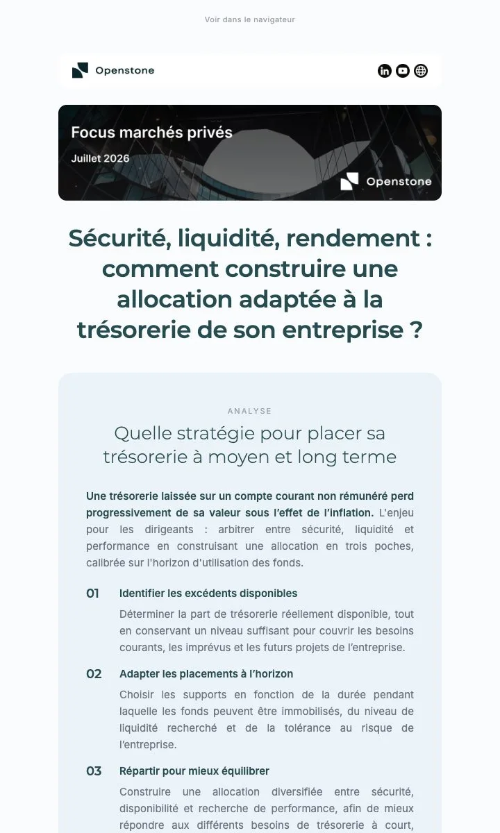 Openstone newsletter