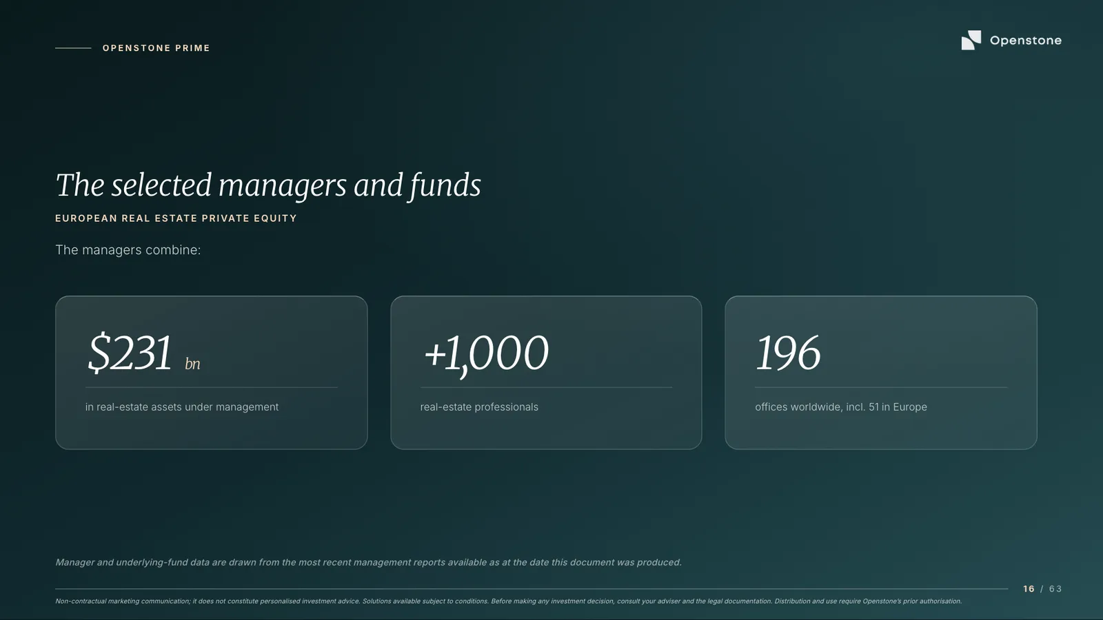 Openstone corporate presentation, English edition, slide 16